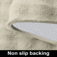 Luxe Home International Luxe Home Bubble Rabbit Fur Carpet Super Soft , Washable, Anti Skid Carpets for Home, Bedroom, Livingroom - ( 3x5 Feet, Taupe ) - 4x5 Feet, Taupe