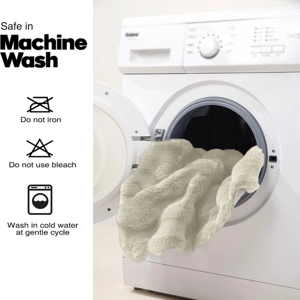 Luxe Home International Luxe Home Bubble Rabbit Fur Carpet Super Soft , Washable, Anti Skid Carpets for Home, Bedroom, Livingroom - ( 3x5 Feet, Taupe ) - 4x5 Feet, Taupe