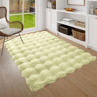 Luxe Home International Bubble Rabbit Fur Carpet Super Soft , Washable, Anti Skid Carpets for Home, Bedroom, Livingroom - ( 4x6 Feet, Gold ) - 4x5 Feet, Gold