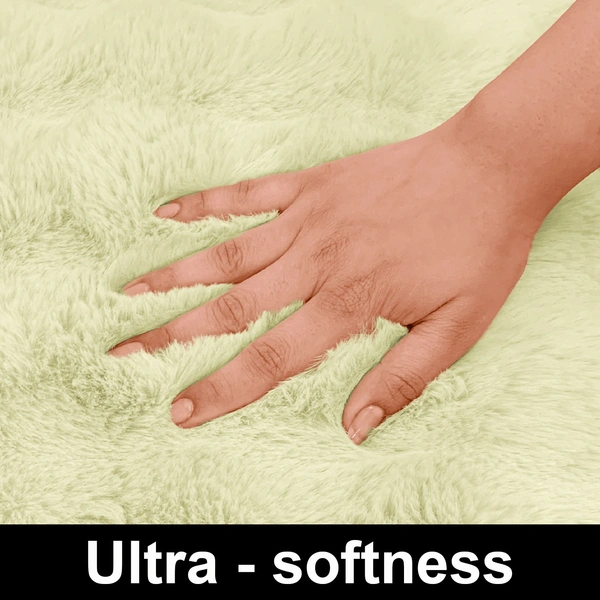 Luxe Home International Bubble Rabbit Fur Carpet Super Soft , Washable, Anti Skid Carpets for Home, Bedroom, Livingroom - ( 4x6 Feet, Gold ) - 4x5 Feet, Gold