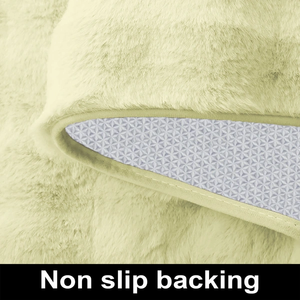 Luxe Home International Bubble Rabbit Fur Carpet Super Soft , Washable, Anti Skid Carpets for Home, Bedroom, Livingroom - ( 4x6 Feet, Gold ) - 4x5 Feet, Gold