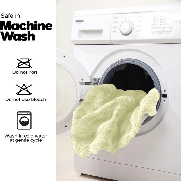 Luxe Home International Bubble Rabbit Fur Carpet Super Soft , Washable, Anti Skid Carpets for Home, Bedroom, Livingroom - ( 4x6 Feet, Gold ) - 4x5 Feet, Gold