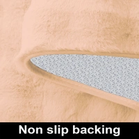 Luxe Home International Luxe Home Bubble Rabbit Fur Floor Runner Super Soft , Washable, Anti Skid Runners for Bedroom - ( 2x5 Feet, Peach ) - 2x5 Ft, Peach