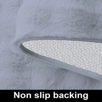 Luxe Home International Luxe Home Bubble Rabbit Fur Floor Runner Super Soft , Washable, Anti Skid Runners for Bedroom - ( 2x5 Feet, silver ) - 2x5 Ft, Silver