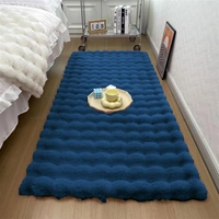 Luxe Home International Bubble Rabbit Fur Floor Runner Super Soft , Washable, Anti Skid Runners for Bedroom - ( 2x5 Feet, Teal ) - 2x5 Ft, Teal