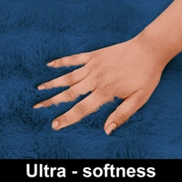 Luxe Home International Bubble Rabbit Fur Floor Runner Super Soft , Washable, Anti Skid Runners for Bedroom - ( 2x5 Feet, Teal ) - 2x5 Ft, Teal