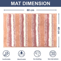 Luxe Home International Luxe Home Capetown Bath Mat (40x60 cm) Super Soft Microfiber, Anti Slip Backing, Washable Bathroom Mat Perfect for Bedroom - Peach - 40x60 cm, Peach
