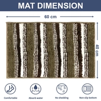 Luxe Home International Luxe Home Capetown Bath Mat (40x60 cm) Super Soft Microfiber, Anti Slip Backing, Washable Bathroom Mat Perfect for Bedroom - Taupe - 40x60 cm, Taupe