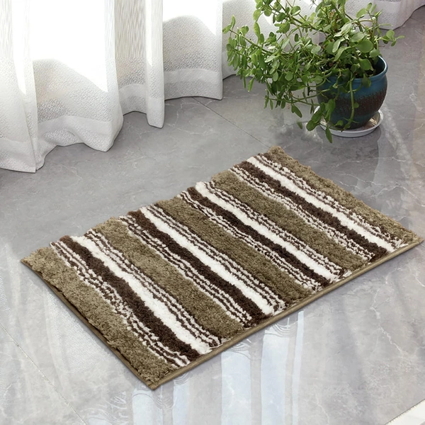 Luxe Home International Luxe Home Capetown Bath Mat (40x60 cm) Super Soft Microfiber, Anti Slip Backing, Washable Bathroom Mat Perfect for Bedroom - Taupe - 40x60 cm, Taupe