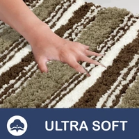 Luxe Home International Luxe Home Capetown Bath Mat (40x60 cm) Super Soft Microfiber, Anti Slip Backing, Washable Bathroom Mat Perfect for Bedroom - Taupe - 40x60 cm, Taupe