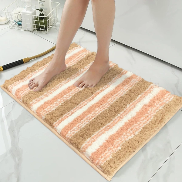 Luxe Home International Luxe Home Capetown Bath Mat (40x60 cm) Super Soft Microfiber, Anti Slip Backing, Washable Bathroom Mat Perfect for Bedroom - Beige - 40x60 cm, Beige