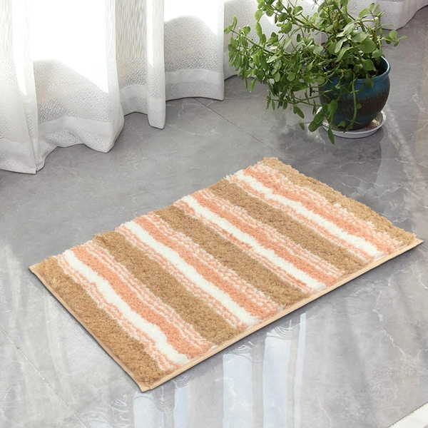 Luxe Home International Luxe Home Capetown Bath Mat (40x60 cm) Super Soft Microfiber, Anti Slip Backing, Washable Bathroom Mat Perfect for Bedroom - Beige - 40x60 cm, Beige