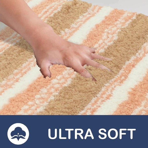 Luxe Home International Luxe Home Capetown Bath Mat (40x60 cm) Super Soft Microfiber, Anti Slip Backing, Washable Bathroom Mat Perfect for Bedroom - Beige - 40x60 cm, Beige