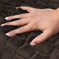 Luxe Home International Luxe Home Runner 1000 GSM Rebbit Fur Anti Skid Slip Water Absorbent Machine Washable and Quick Dry Auatria Rugs ( Chocolate , 2 Ft x 5 Ft , Pack of 1 ) - 2x5 Ft, Chocolate