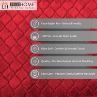 Luxe Home International Luxe Home Runner 1000 GSM Rebbit Fur Anti Skid Slip Water Absorbent Machine Washable and Quick Dry Auatria Rugs ( Maroon , 2 Ft x 5 Ft , Pack of 1 ) - 2x5 Ft, Maroon