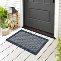 Luxe Home International Luxe Home Coir Door Mat Anti Slip Square Waterproof Doormat for Indoor and Outdoor (Silver, 40cm x 60cm) - 40x60 cm, Silver