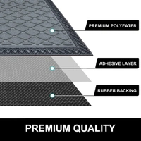 Luxe Home International Luxe Home Coir Door Mat Anti Slip Square Waterproof Doormat for Indoor and Outdoor (Silver, 40cm x 60cm) - 40x60 cm, Silver