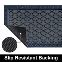 Luxe Home International Luxe Home Coir Door Mat Anti Slip Square Waterproof Doormat for Indoor and Outdoor (Grey, 40cm x 60cm) - 40x60 cm, Grey