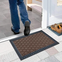 Luxe Home International Luxe Home Coir Door Mat Anti Slip Square Waterproof Doormat for Indoor and Outdoor (Brown, 40cm x 60cm) - 40x60 cm, Brown