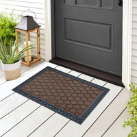 Luxe Home International Luxe Home Coir Door Mat Anti Slip Square Waterproof Doormat for Indoor and Outdoor (Brown, 40cm x 60cm) - 40x60 cm, Brown