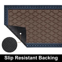 Luxe Home International Luxe Home Coir Door Mat Anti Slip Square Waterproof Doormat for Indoor and Outdoor (Brown, 40cm x 60cm) - 40x60 cm, Brown