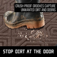 Luxe Home International Luxe Home Coir Door Mat Hexagon Anti Slip Waterproof Doormat for Indoor and Outdoor (Brown, 40cm x 60cm) - 40x60 cm, Brown