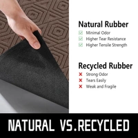 Luxe Home International Luxe Home Coir Door Mat Hexagon Anti Slip Waterproof Doormat for Indoor and Outdoor (Brown, 40cm x 60cm) - 40x60 cm, Brown