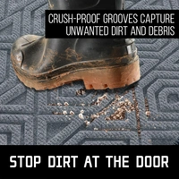 Luxe Home International Luxe Home Coir Door Mat Hexagon Anti Slip Waterproof Doormat for Indoor and Outdoor (Silver, 45cm x 75cm) - 45x75 cm, Silver