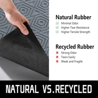 Luxe Home International Luxe Home Coir Door Mat Hexagon Anti Slip Waterproof Doormat for Indoor and Outdoor (Silver, 45cm x 75cm) - 45x75 cm, Silver