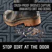 Luxe Home International Luxe Home Coir Door Mat Hexagon Anti Slip Waterproof Doormat for Indoor and Outdoor (Grey, 40cm x 60cm) - 40x60 cm, Grey