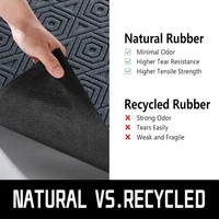 Luxe Home International Luxe Home Coir Door Mat Hexagon Anti Slip Waterproof Doormat for Indoor and Outdoor (Grey, 40cm x 60cm) - 40x60 cm, Grey