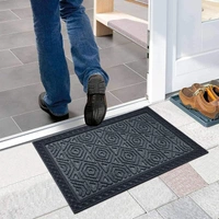 Luxe Home International Luxe Home Coir Door Mat Hexagon Anti Slip Waterproof Doormat for Indoor and Outdoor (Grey, 40cm x 60cm) - 40x60 cm, Grey