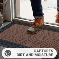 Luxe Home International Luxe Home Coir Door Mat Triangle Anti Slip Waterproof Doormat for Indoor and Outdoor (Brown, 40cm x 60cm) - 40x60 cm, Brown