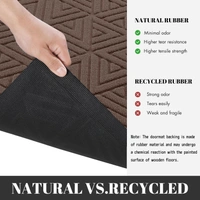 Luxe Home International Luxe Home Coir Door Mat Triangle Anti Slip Waterproof Doormat for Indoor and Outdoor (Brown, 40cm x 60cm) - 40x60 cm, Brown
