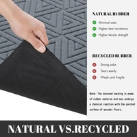 Luxe Home International Luxe Home Coir Door Mat Triangle Anti Slip Waterproof Doormat for Indoor and Outdoor (Silver, 45cm x 75cm) - 45x75 cm, Silver