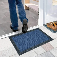 Luxe Home International Luxe Home Coir Door Mat Triangle Anti Slip Waterproof Doormat for Indoor and Outdoor (Blue, 40cm x 60cm) - 40x60 cm, Blue