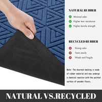 Luxe Home International Luxe Home Coir Door Mat Triangle Anti Slip Waterproof Doormat for Indoor and Outdoor (Blue, 45cm x 75cm) - 45x75 cm, Blue