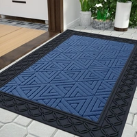 Luxe Home International Luxe Home Coir Door Mat Triangle Anti Slip Waterproof Doormat for Indoor and Outdoor (Blue, 45cm x 75cm) - 45x75 cm, Blue