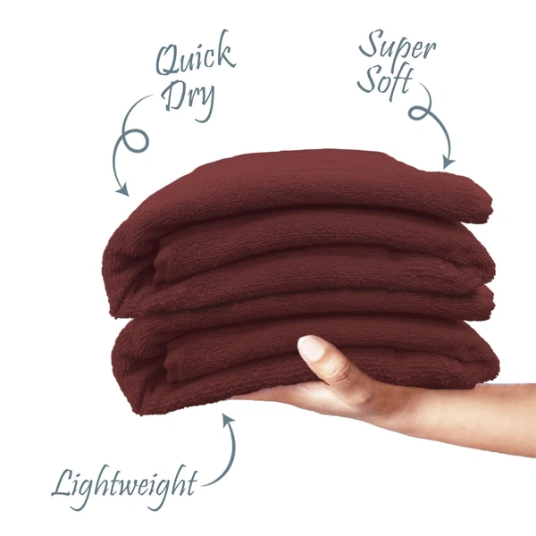 Luxe Home International Cotton Bath Towel 450 GSM Quick Dry Large Size Bathroom Towels for Men & Women, Home, Kitchen, Gym, Spa (70x137 cm, Wine) - 70x137 cm, Wine