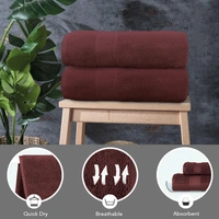 Luxe Home International Cotton Bath Towel 450 GSM Quick Dry Large Size Bathroom Towels for Men & Women, Home, Kitchen, Gym, Spa (70x137 cm, Wine) - 70x137 cm, Wine