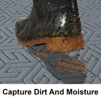 Luxe Home International Luxe Home Cube Rubber Coir Door Mat Anti Slip Doormat for Indoor and Outdoor (Silver, 45cm x 75cm) - 45x75 cm, Silver