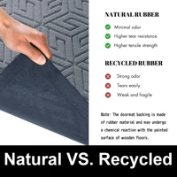 Luxe Home International Luxe Home Cube Rubber Coir Door Mat Anti Slip Doormat for Indoor and Outdoor (Silver, 45cm x 75cm) - 45x75 cm, Silver