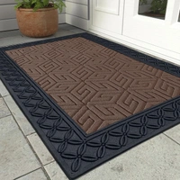 Luxe Home International Luxe Home Cube Rubber Coir Door Mat Anti Slip Doormat for Indoor and Outdoor (Brown, 45cm x 75cm) - 45x75 cm, Brown
