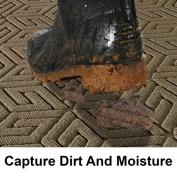 Luxe Home International Luxe Home Cube Rubber Coir Door Mat Anti Slip Doormat for Indoor and Outdoor (Yellow, 45cm x 75cm) - 45x75 cm, Yellow