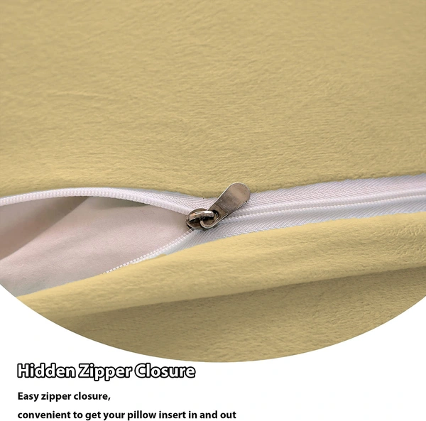 Luxe Home International Cushion Cover Marino Fur Sold Design Ultra Soft for Home Decor, Sofa, Bedroom, Fernituer, Living Room Set of 2 ( 16"x16", Gold) - 16x16, Gold