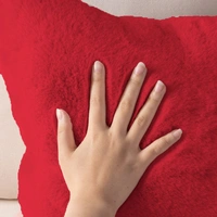 Luxe Home International Cushion Cover Rebbit Fur Sold Design Ultra Soft for Home Decor, Sofa, Bedroom, Fernituer, Living Room Set of 2 ( 16"x16", Maroon) - Maroon