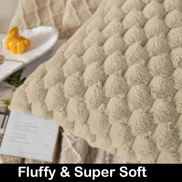 Luxe Home International Luxe Home Cushion Cover Super Soft Decorative Cushion Cover for Sofa, Bedroom, Living Room Cushion Cover 16 Inch x 16 Inch Beige-Pack of 1 - 16 inch x 16 inch, Beige