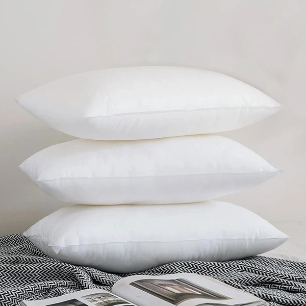 Luxe Home International Luxe Home Cushion Filler 16 inch x 16 inch for Sofa Cushion Covers - White, Pack of 3 - 40x40 Cm, White
