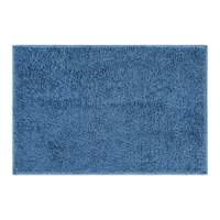 Luxe Home International Bathmat Bostan Microfiber 1600 GSM Anti-Skid ( Blue , 38 Cm x 58 Cm , Pack of 1 ) - 40x60 cm, Blue