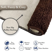 Luxe Home International Bathmat Bostan Microfiber 1600 GSM Anti-Skid ( Coffee , 38 Cm x 58 Cm , Pack of 1 ) - 40x60 cm, Coffee